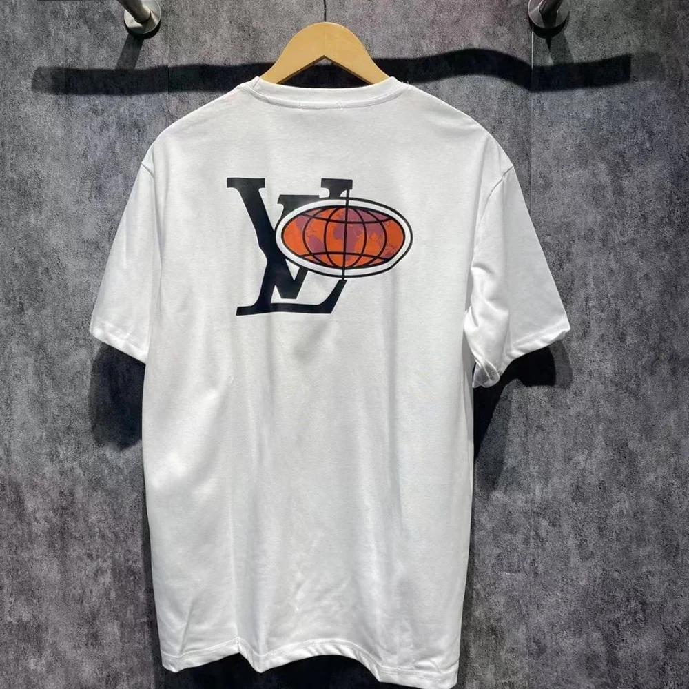 Louis Vuitton White and Brown World Map T-Shirt - Picture 7 of 7